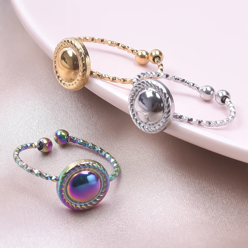 5 قطع من الخواتم الرقيقة المصنوعة من الفولاذ المقاوم للصدأ، إكسسوارات مجوهرات نسائية، خواتم مفاصل الأصابع، هدية مجوهرات عصرية للفتيات، لا يتغير لونها أبدًا