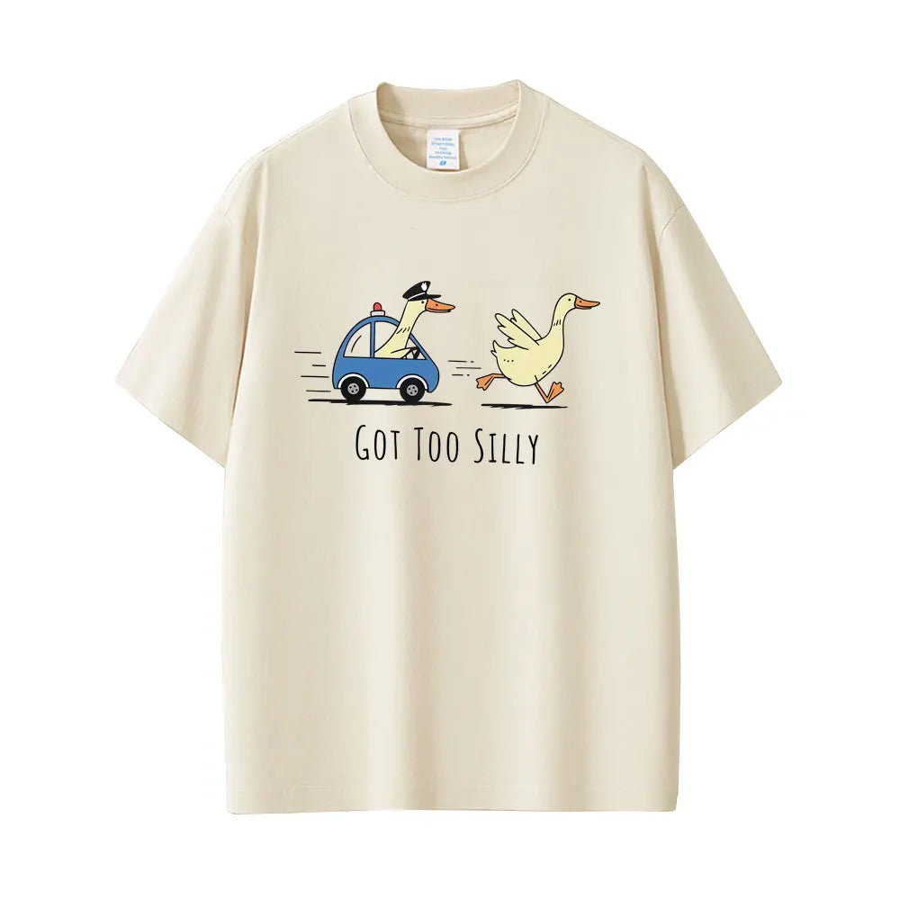 تيشيرت قطني بأكمام قصيرة بتصميم ميم مضحك لشخصية غوسي، مناسب للرجال والنساء، بتصميم كاجوال وعصري، وقصة واسعة.