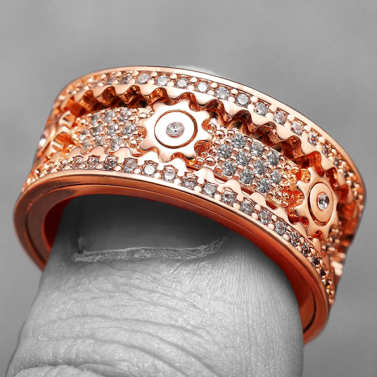 لعبة فيدجيت سبينر، تروس مرصعة بالأحجار الكريمة، خواتم رجالية، ستانلس ستيل، مجوهرات نسائية، بانك، جديد في عالم موسيقى الروك والهيب هوب، إكسسوارات أزياء، هدايا، بيع بالجملة