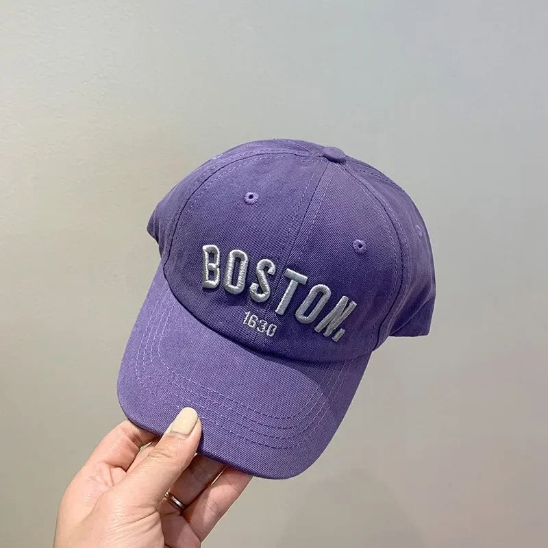 قبعة بيسبول مطرزة بحروف سادة للأطفال، قبعة شمس للربيع والصيف، قبعة واقية قابلة للتعديل، مناسبة للأنشطة الخارجية