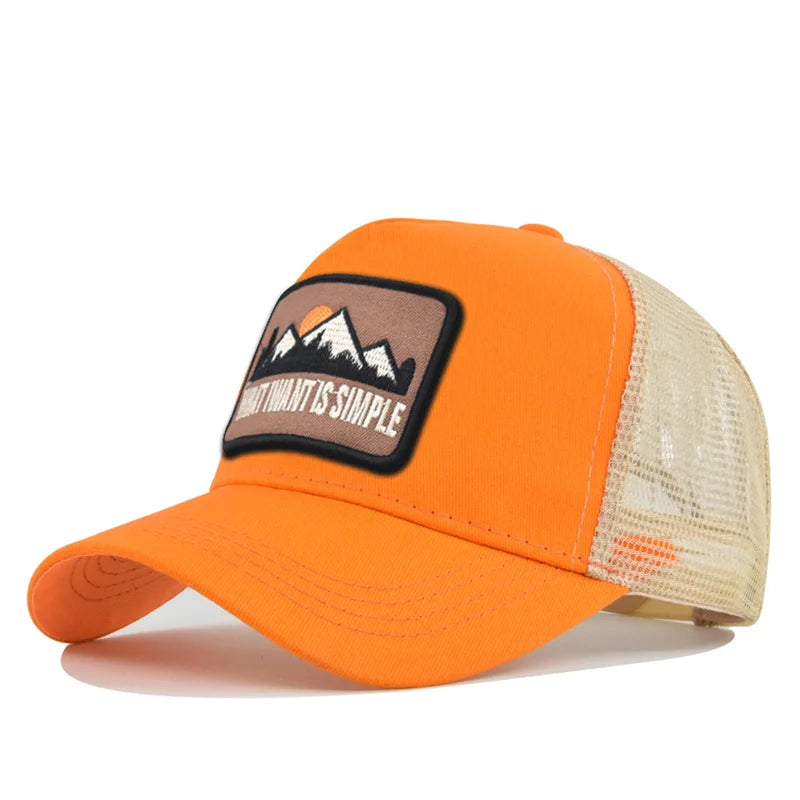 قبعة بيسبول مطرزة بشبكة قابلة للتهوية للنساء والرجال لعام 2025، قبعة واقية من الشمس للرياضات الخارجية وركوب الدراجات والسفر وقبعة شمس للأب