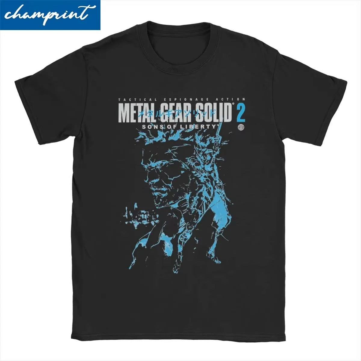 تي شيرت رجالي ونسائي MGS1 Solid Snake Game T-Shirt Metal Gear قطني مضحك بأكمام قصيرة ورقبة دائرية تي شيرت كلاسيكي