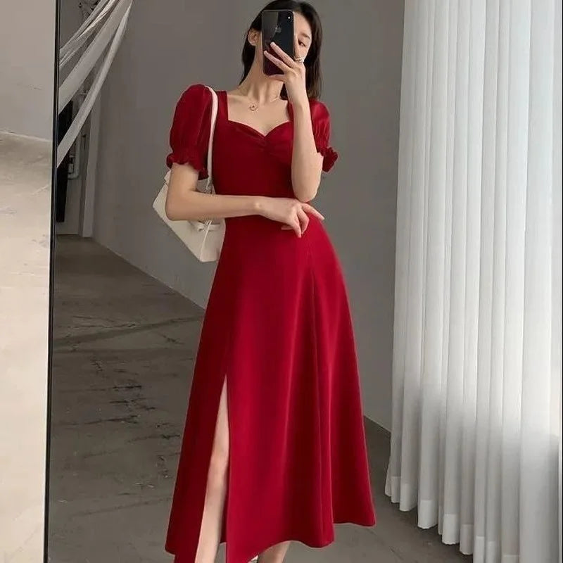 Woman Dress Midi Dresses for Women 2025 Evening Birthday Clothes Party Prom Sensual Sexy Cheap Casual Cotton Y2k Luxury Harajuku