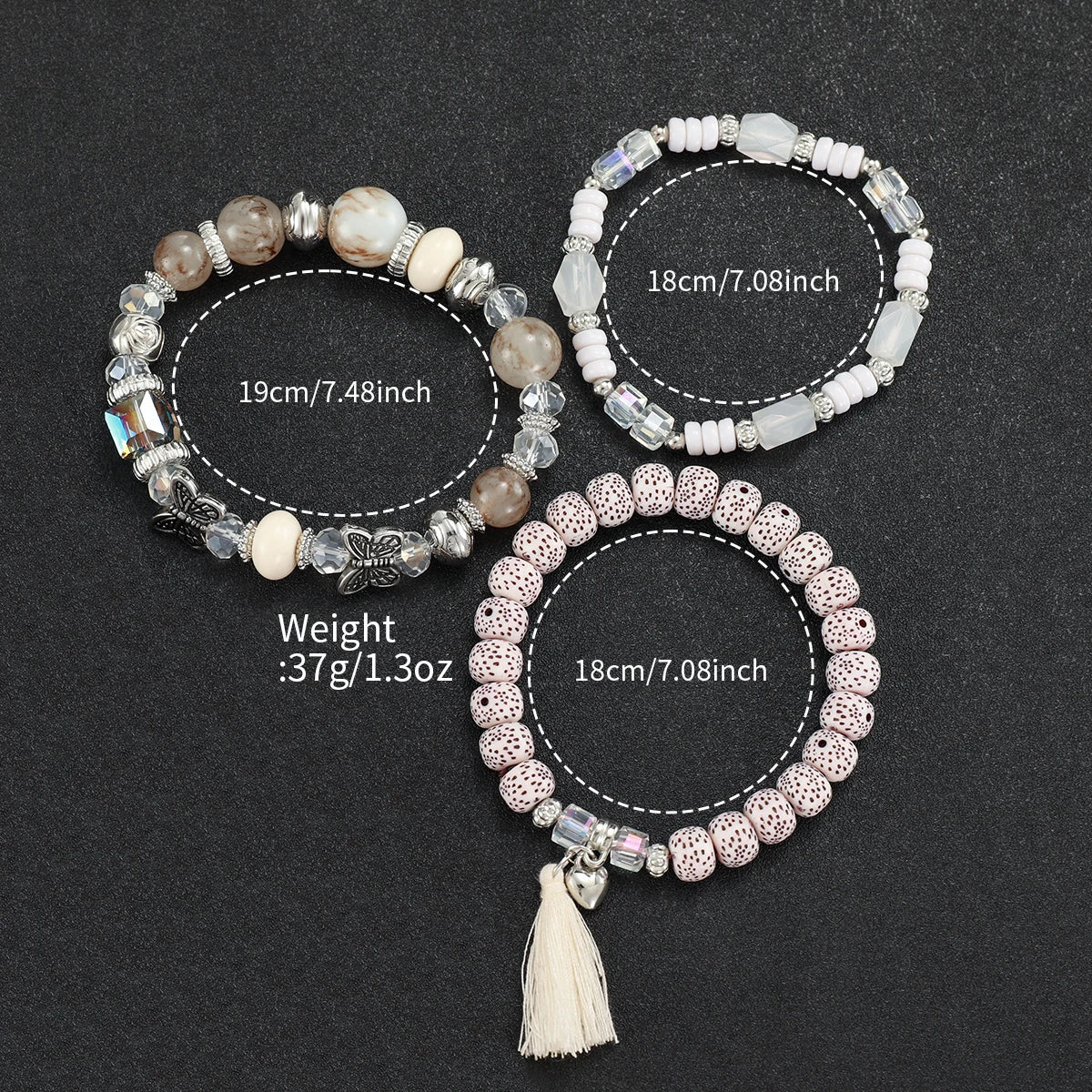 طقم مكون من 4 قطع: ساعة كوارتز نسائية أنيقة بسوار جلدي ومجوهرات على شكل قلب