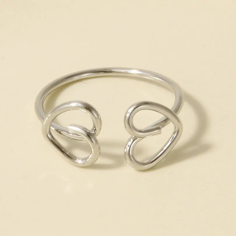 خاتم معدني عالي الجودة بتصميم غير منتظم ومجوف، مفتوح وقابل للتعديل، مصنوع من الفولاذ المقاوم للصدأ، مناسب للنساء والرجال، إكسسوارات مستوحاة من زهرة ونجمة البحر