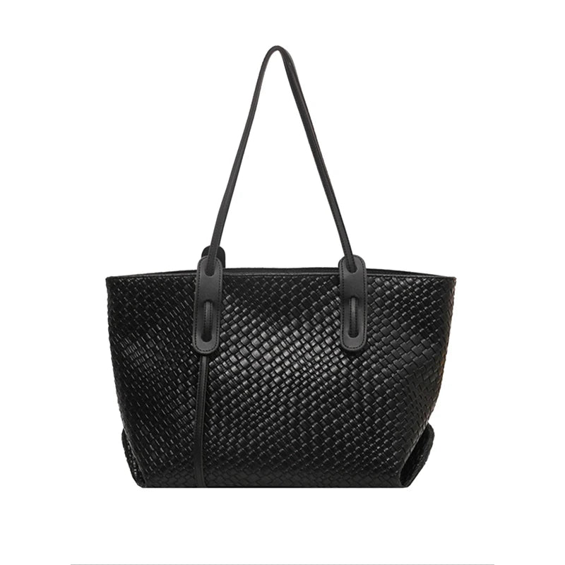 حقيبة يد نسائية متعددة الوظائف بلون سادة، حقيبة كتف نسائية بسيطة، حقيبة يد خفيفة الوزن للتنقل للاستخدام اليومي في المكتب