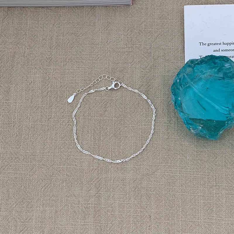 سوار PANJBJ من الفضة الإسترلينية عيار 925 عالي الجودة للنساء مصنوع من خرز الحب الكوري مجوهرات حلوة هدية شحن مباشر