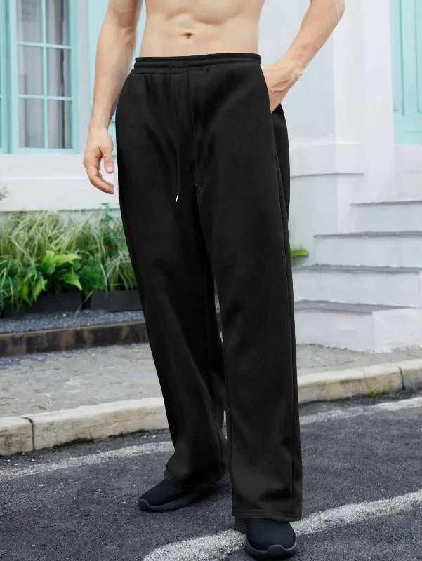 2026 NEW Spring Autumn Slim Men Pants Sports Casual Joggers Trousers Mens Solid Color Straight Pants Thin Woven Daily Sweatpants