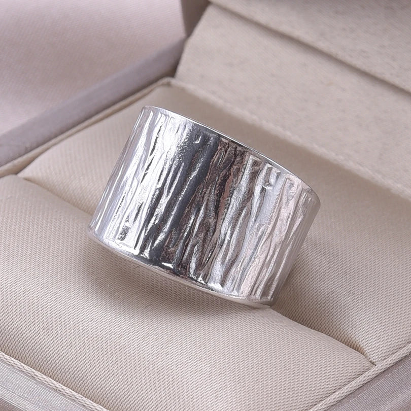 خواتم واسعة غير متساوية من الفولاذ المقاوم للصدأ للنساء والرجال، إكسسوارات، مجوهرات هندية، خاتم إصبع عتيق، هدية