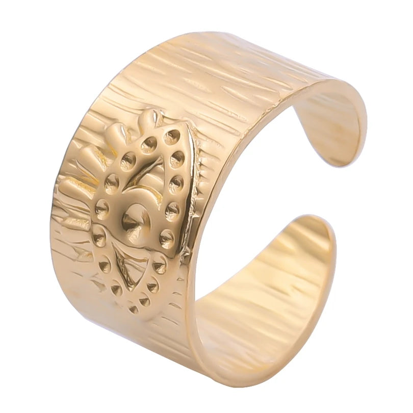 ٦ قطع/عبوة من حلقات مطلية بالذهب بقاعدة من الفولاذ المقاوم للصدأ، خواتم مفاصل فارغة يمكنك صنعها بنفسك للنساء، مجوهرات ساحرة لا يتغير لونها، بيع بالجملة