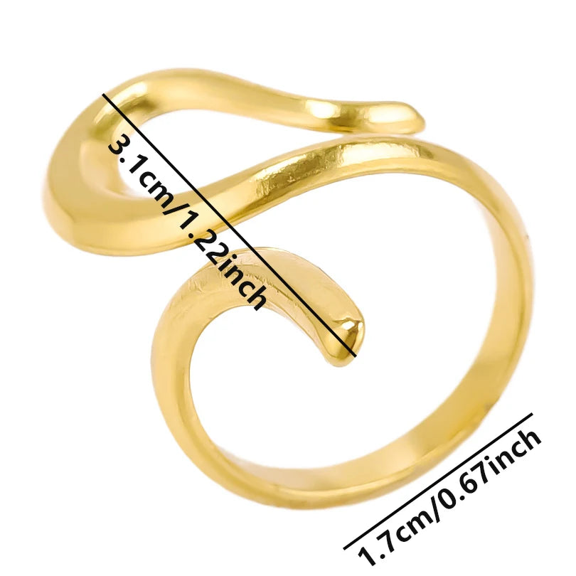 6 قطع/مجموعة خواتم أنيقة مطلية بالذهب الحقيقي من الفولاذ المقاوم للصدأ على شكل زهرة وقلب وحب وصليب خواتم مجوهرات للنساء والرجال إكسسوارات ساحرة