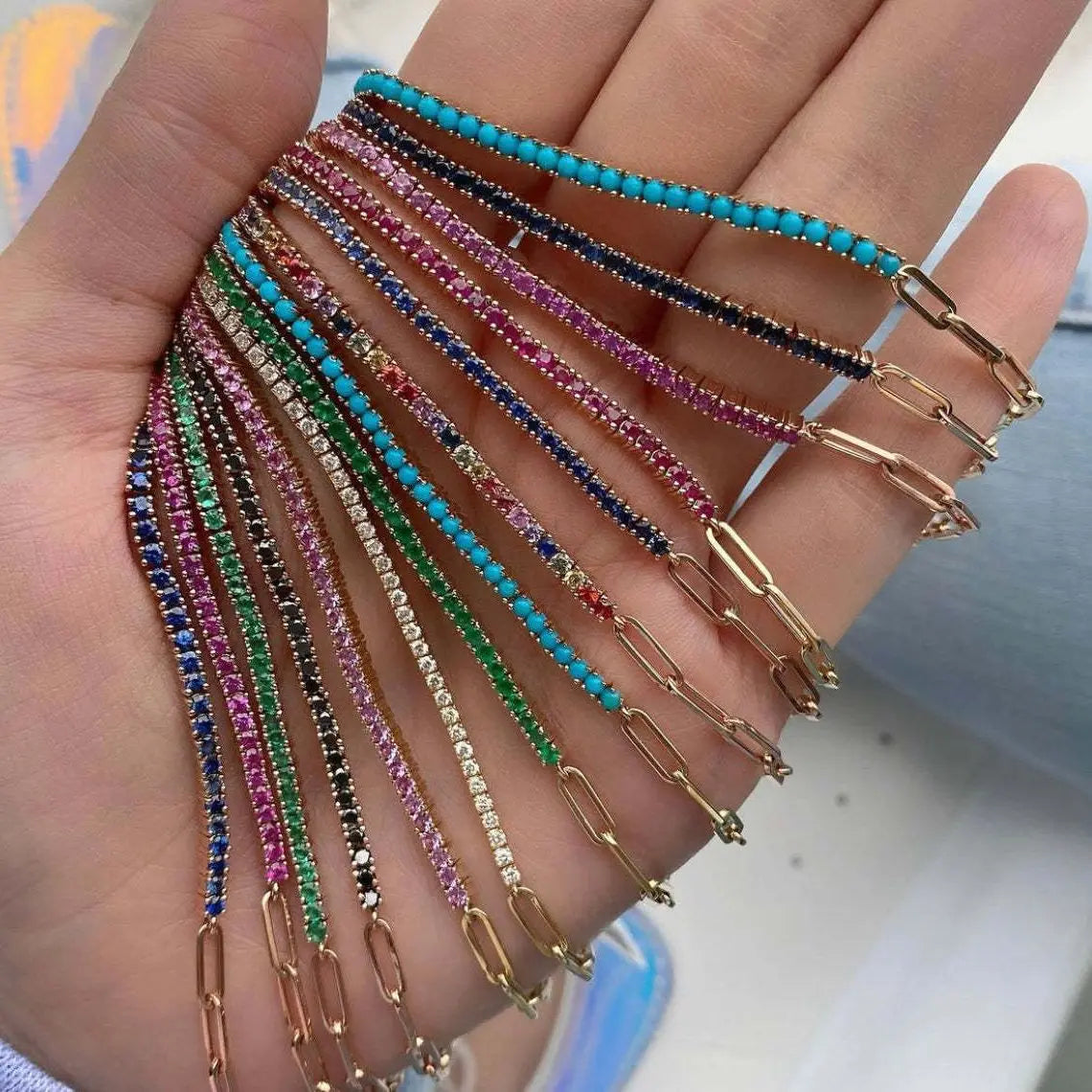 أساور تنس فاخرة من الزركونيا المكعبة باللون الذهبي للنساء والفتيات 2022 أساور سلاسل عصرية جديدة مجوهرات هدايا الحفلات