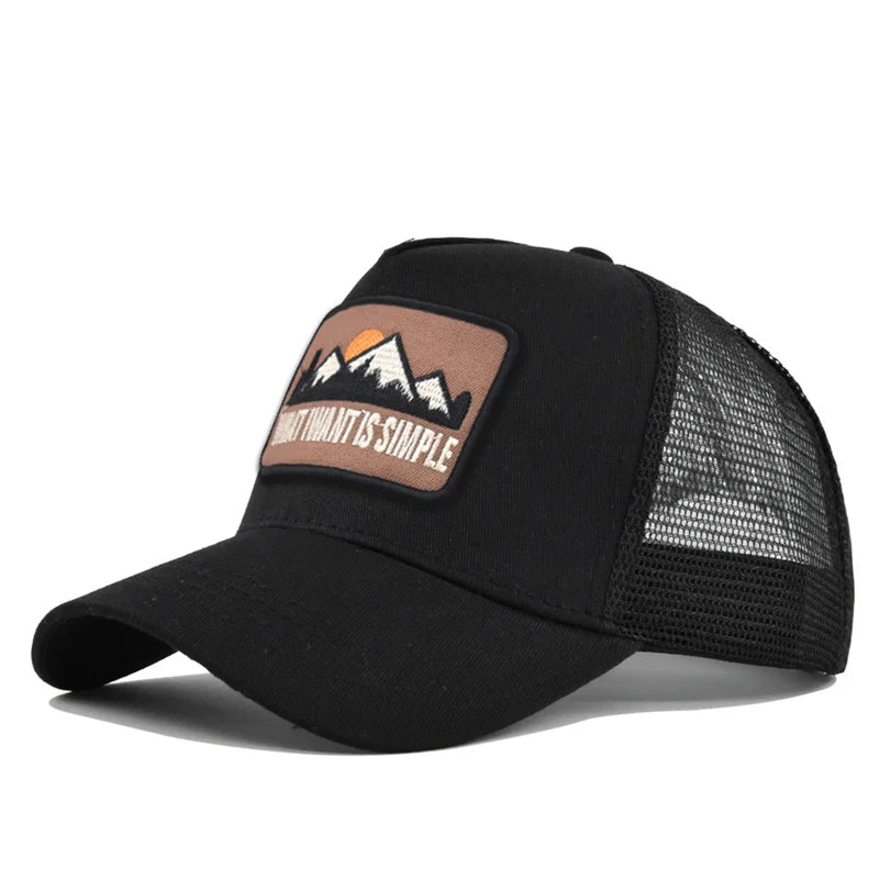 قبعة بيسبول مطرزة بشبكة قابلة للتهوية للنساء والرجال لعام 2025، قبعة واقية من الشمس للرياضات الخارجية وركوب الدراجات والسفر وقبعة شمس للأب