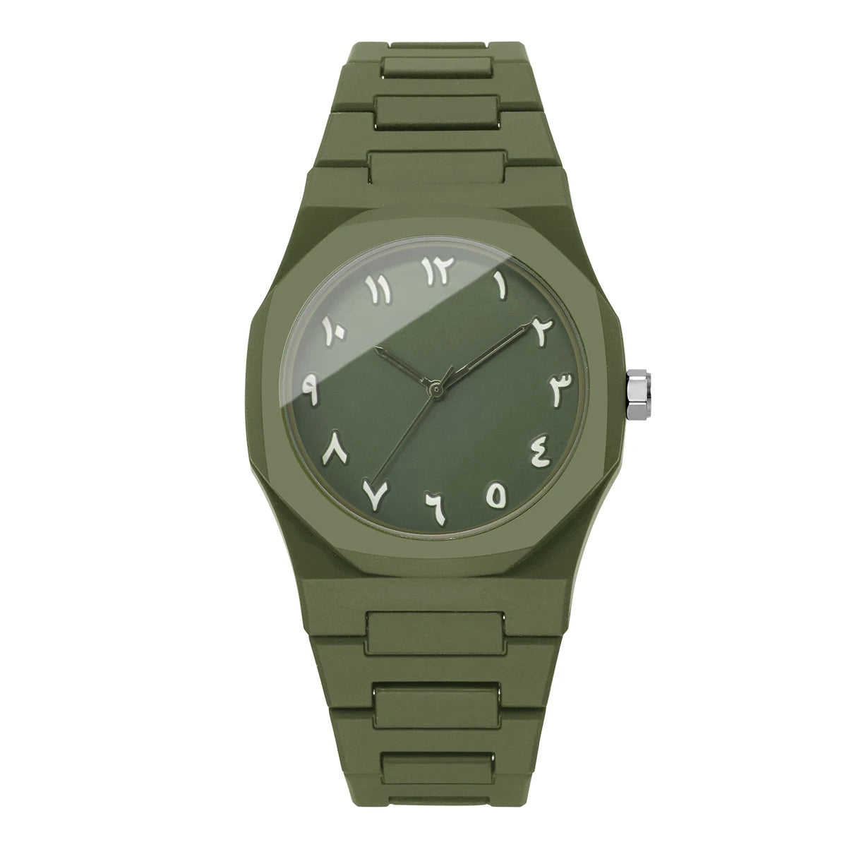 ساعة كوارتز نسائية أنيقة بحزام بلاستيكي، ساعة نسائية كاجوال، ساعة للبنات، هدية (بدون علبة)