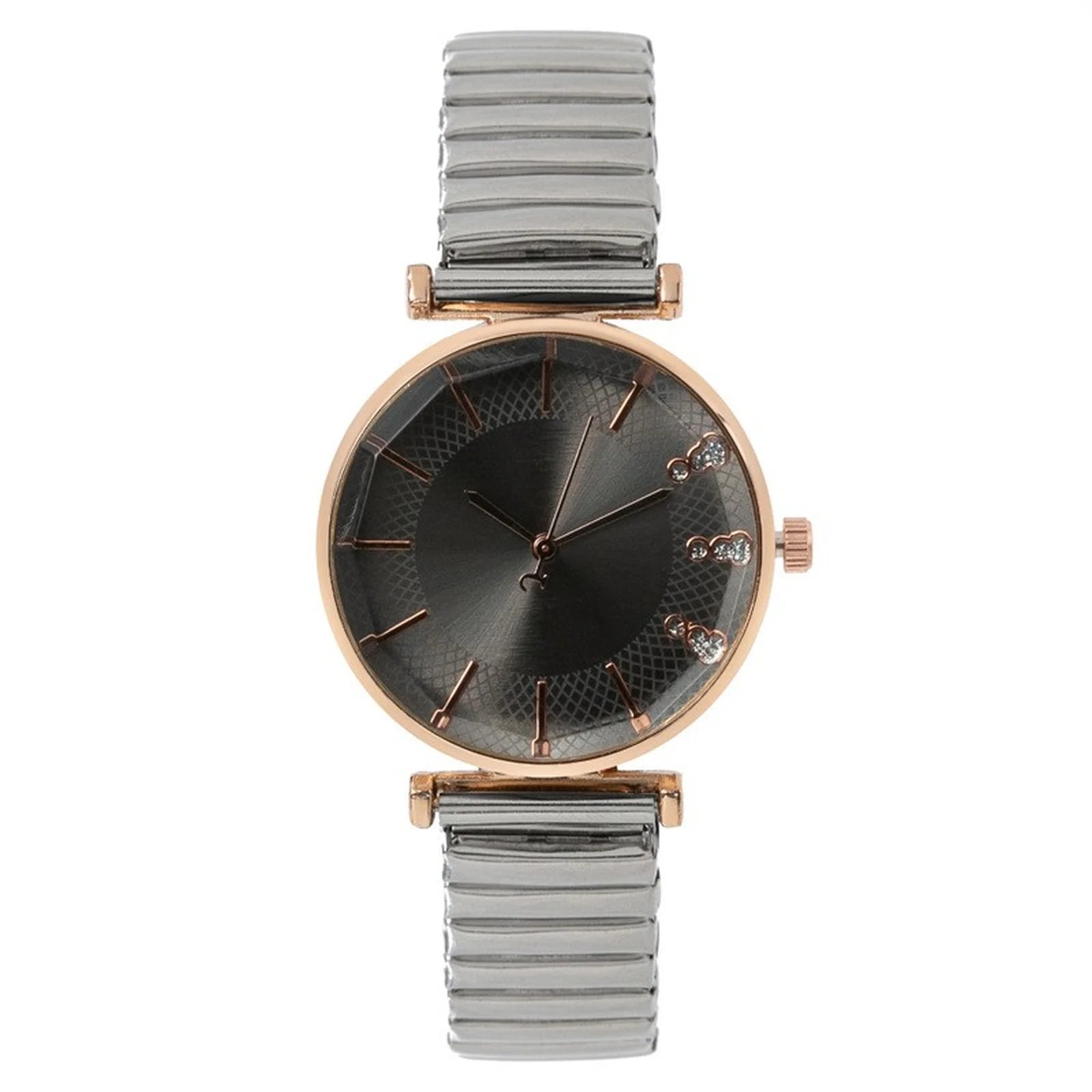 ساعة فاخرة بسيطة من الكريستال الأزرق، كوارتز نسائية، سوار مطاطي من الفولاذ المقاوم للصدأ، ساعة أنيقة وعصرية للنساء