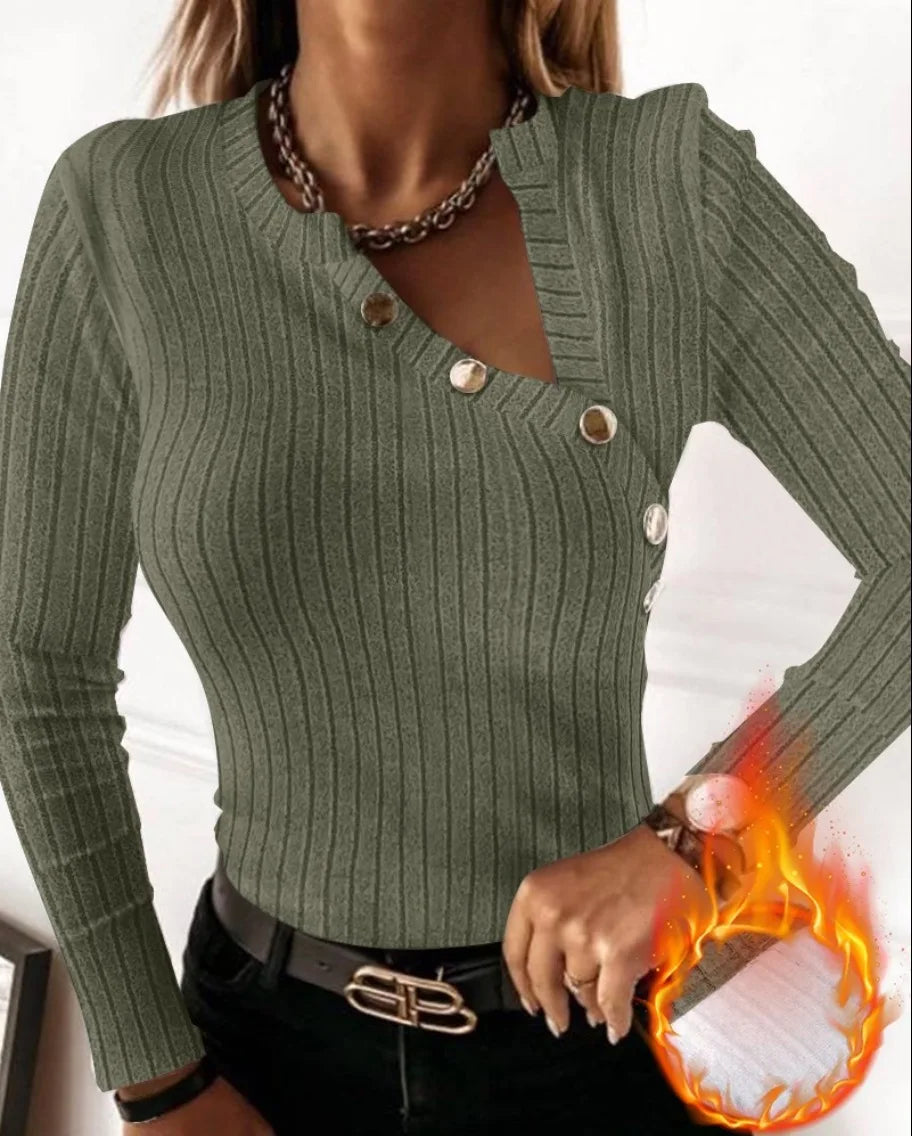 تي شيرت نسائي بأكمام طويلة لربيع 2025، تي شيرت كوري أنيق، تي شيرت ضيق، ملابس نسائية سادة، بلوفرات للحفاظ على الدفء، قميص سفلي