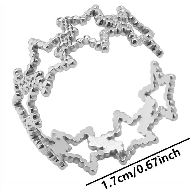 1 قطعة من خواتم عين النمر الكلاسيكية المصنوعة من الفولاذ المقاوم للصدأ القابلة للتعديل والمفتوحة للنساء والرجال إكسسوارات خاتم إصبع ذهبي اللون