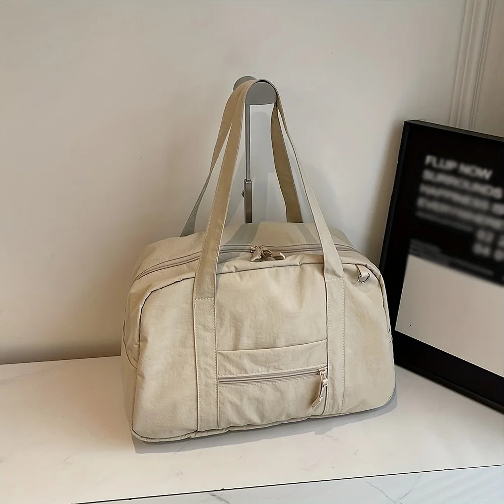 حقيبة نايلون كبيرة السعة للنساء، حقيبة سفر كاجوال أنيقة بكتف واحد، حقيبة كتف واحدة للسفر الجامعي