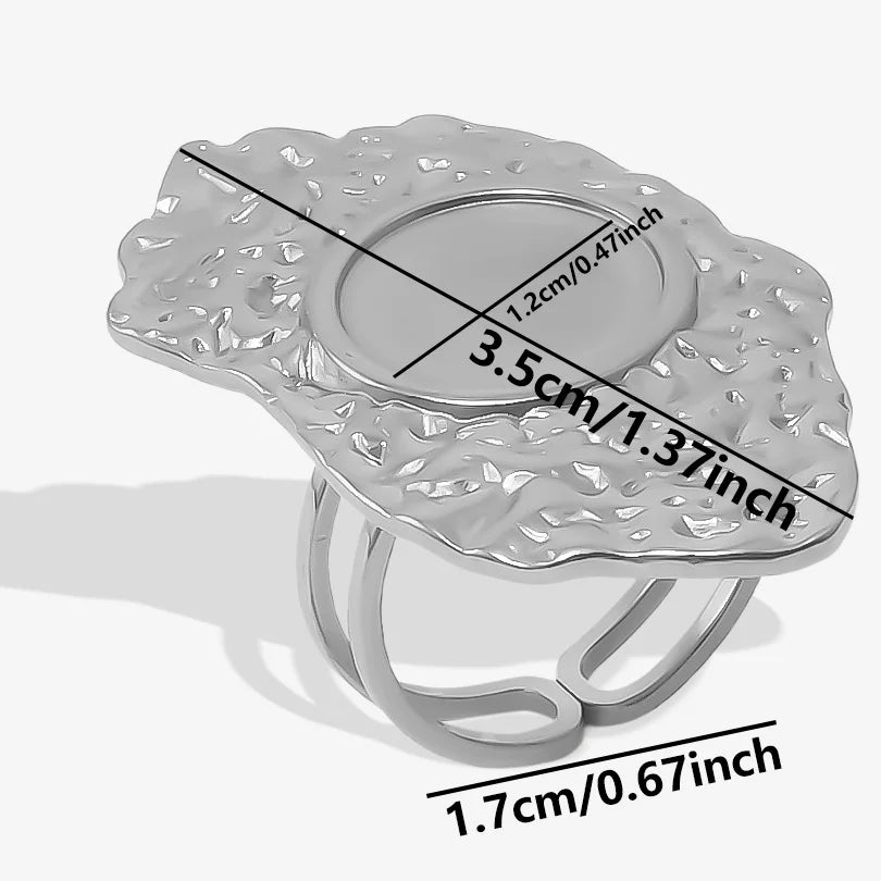 5 قطع/مجموعة خواتم من الفولاذ المقاوم للصدأ، لون ذهبي، قابلة للتعديل، مفتوحة، بتصميم عصري، مجوهرات نسائية أنيقة، لا يتغير لونها