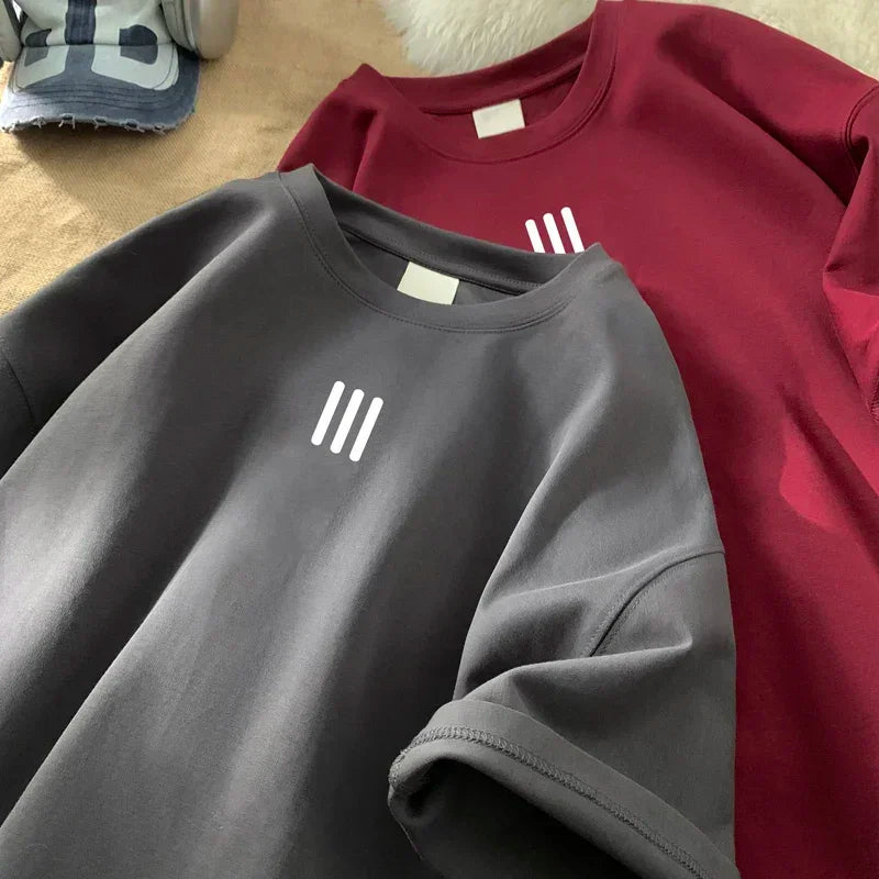 تيشيرتات رجالية واسعة، تيشيرت قطني أبيض مقاس 5XL، ملابس صيفية كاجوال، تيشيرتات مطبوعة عصرية للرجال، ملابس جديدة