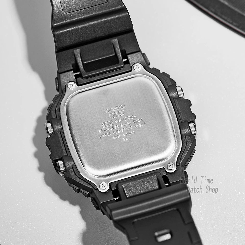 ساعة كاسيو للرجال، ساعة يد رياضية عصرية، ساعة يد رياضية خارجية، ساعة نمط حياة نشط، تصميم كاجوال، سلسلة WS-1700H