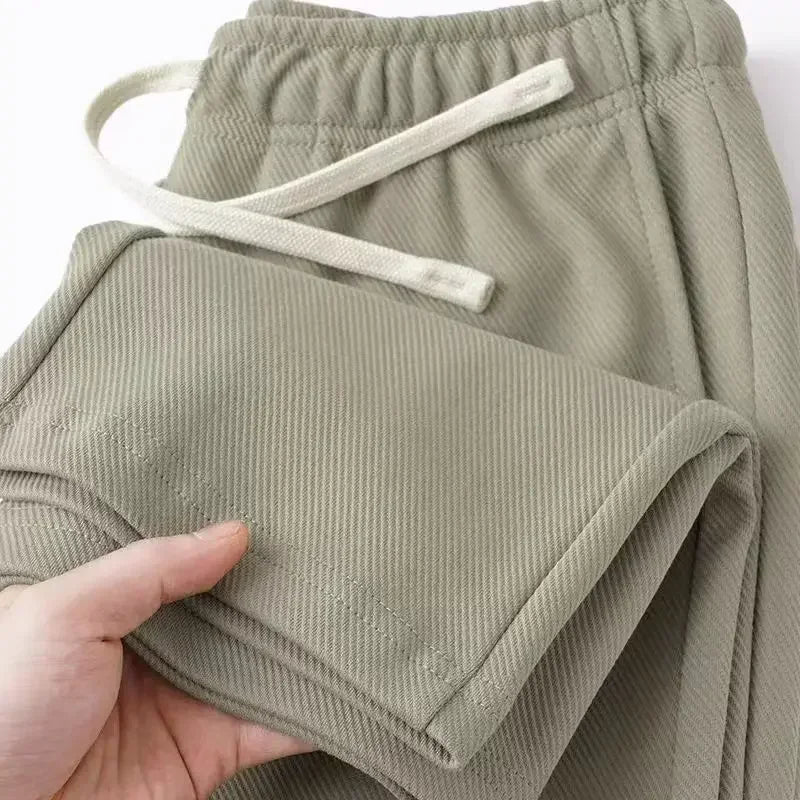 Loose Straight Casual Pants Elastic Waist Solid Color Draped Sports Sweatpants for Men/Women Baggy Pants Vintage