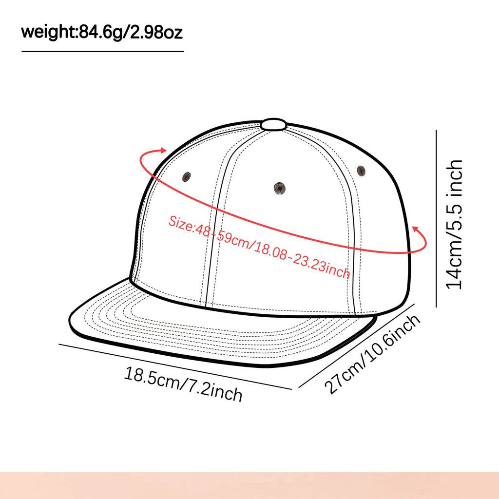 1PC unisex adjustable Snapback baseball cap, flat-brim and color-blocked hip-hop cap, suitable for both men and women