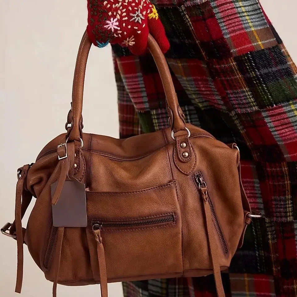 حقيبة توت إيمرسون، حقيبة يد نسائية كلاسيكية، حقيبة دراجات نارية عصرية جديدة مع أحزمة، حقيبة كتف بتصميم فاخر لأسلوب يومي أنيق