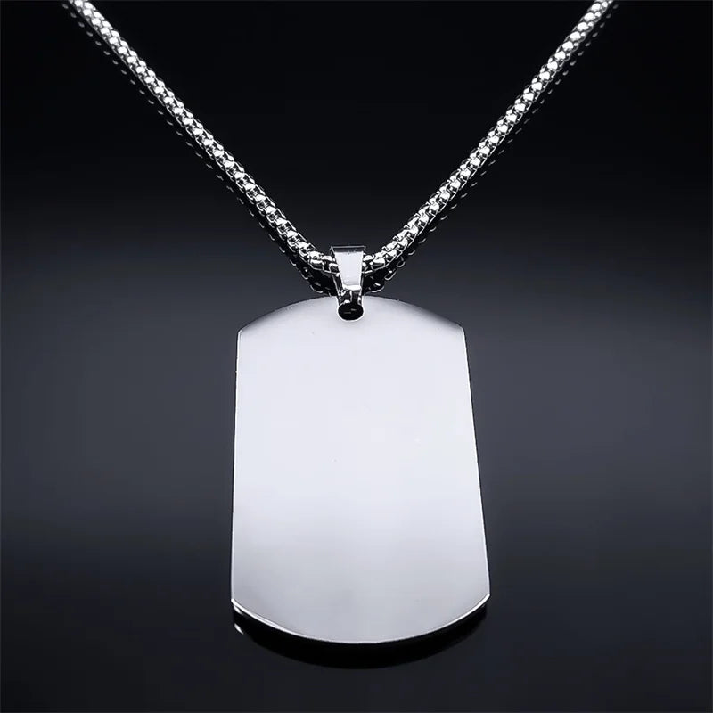 To My Son I Love You Pendant Necklace Stainless Steel Dog Tag Letters Chain Necklaces Gift Jewelry Love Dad Inspiration Kids