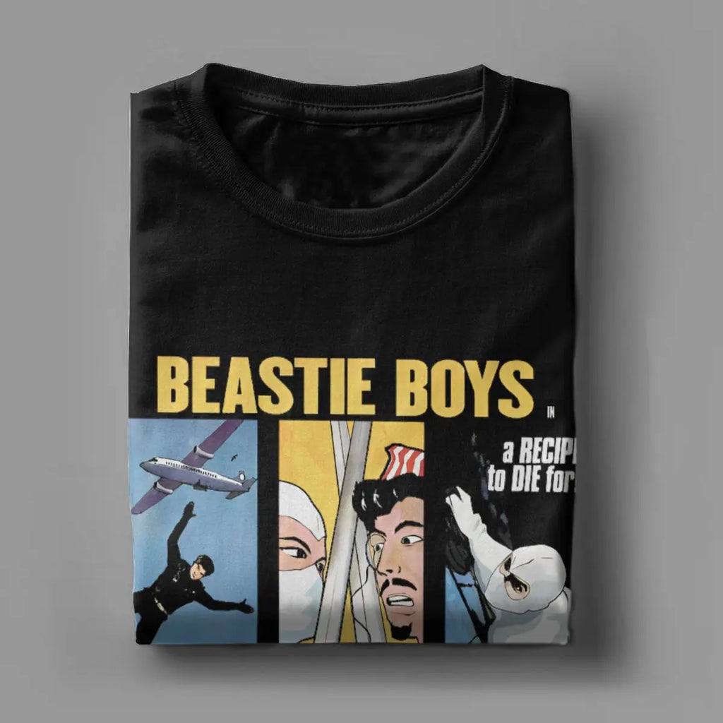 تي شيرت رجالي من Body Movin Beastie Boys تي شيرت قطني عصري برقبة دائرية وأكمام قصيرة ملابس بمقاسات كبيرة
