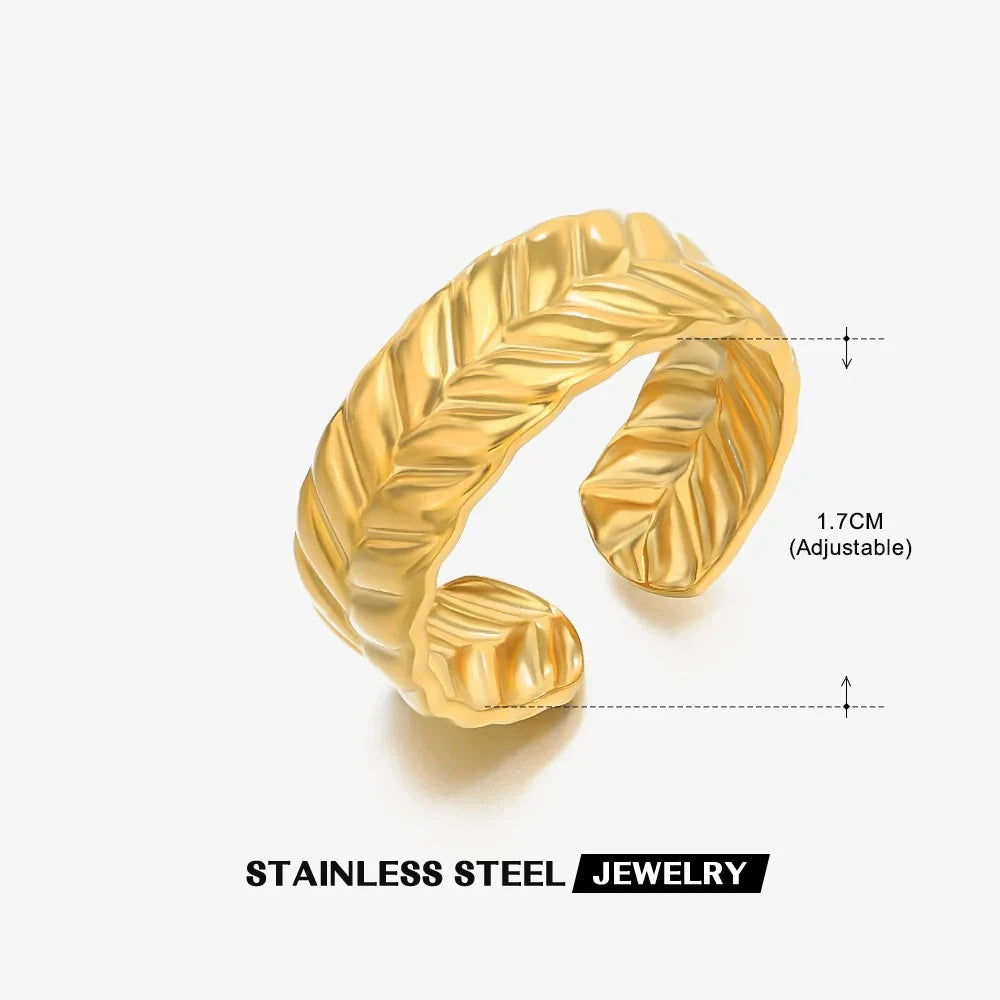 خواتم من الفولاذ المقاوم للصدأ 316L للنساء، لون ذهبي، خاتم نسائي، خاتم رجالي، خاتم زفاف، مجوهرات فاخرة عالية الجودة، 48 تصميمًا