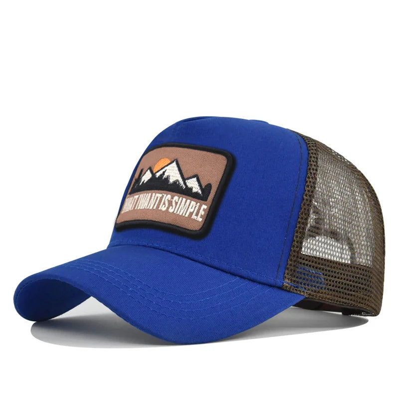 قبعة بيسبول مطرزة بشبكة قابلة للتهوية للنساء والرجال لعام 2025، قبعة واقية من الشمس للرياضات الخارجية وركوب الدراجات والسفر وقبعة شمس للأب