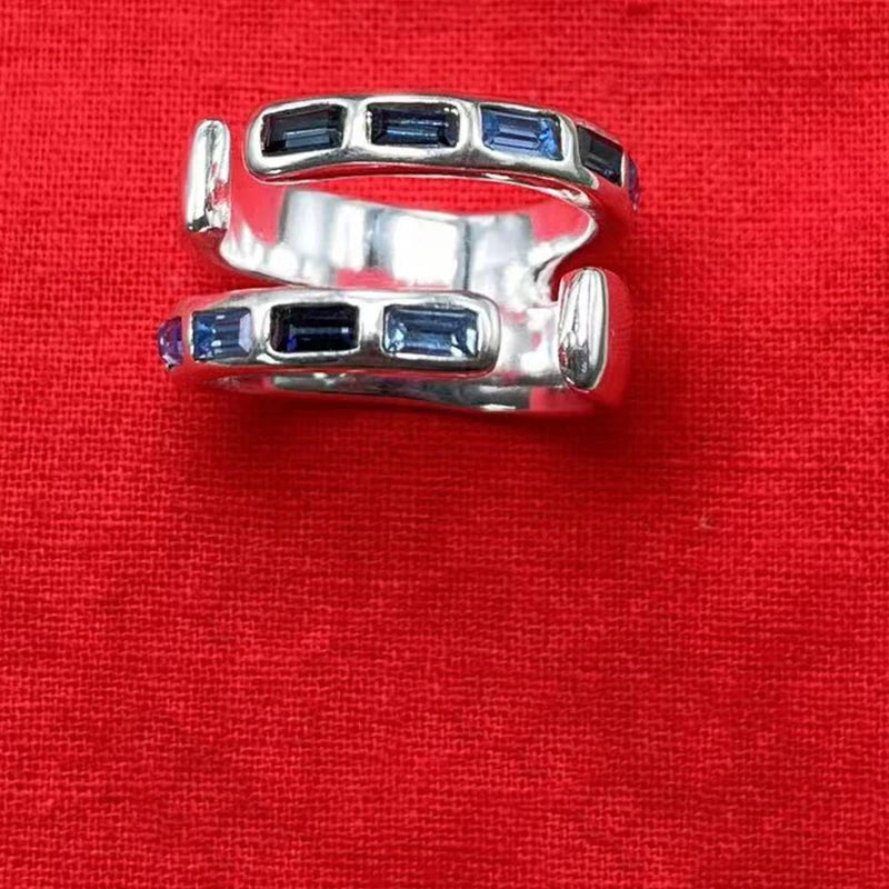 مجوهرات إسبانية عصرية، مجموعة خواتم رائعة متألقة، إكسسوارات نسائية، هدايا للأزواج في المهرجانات