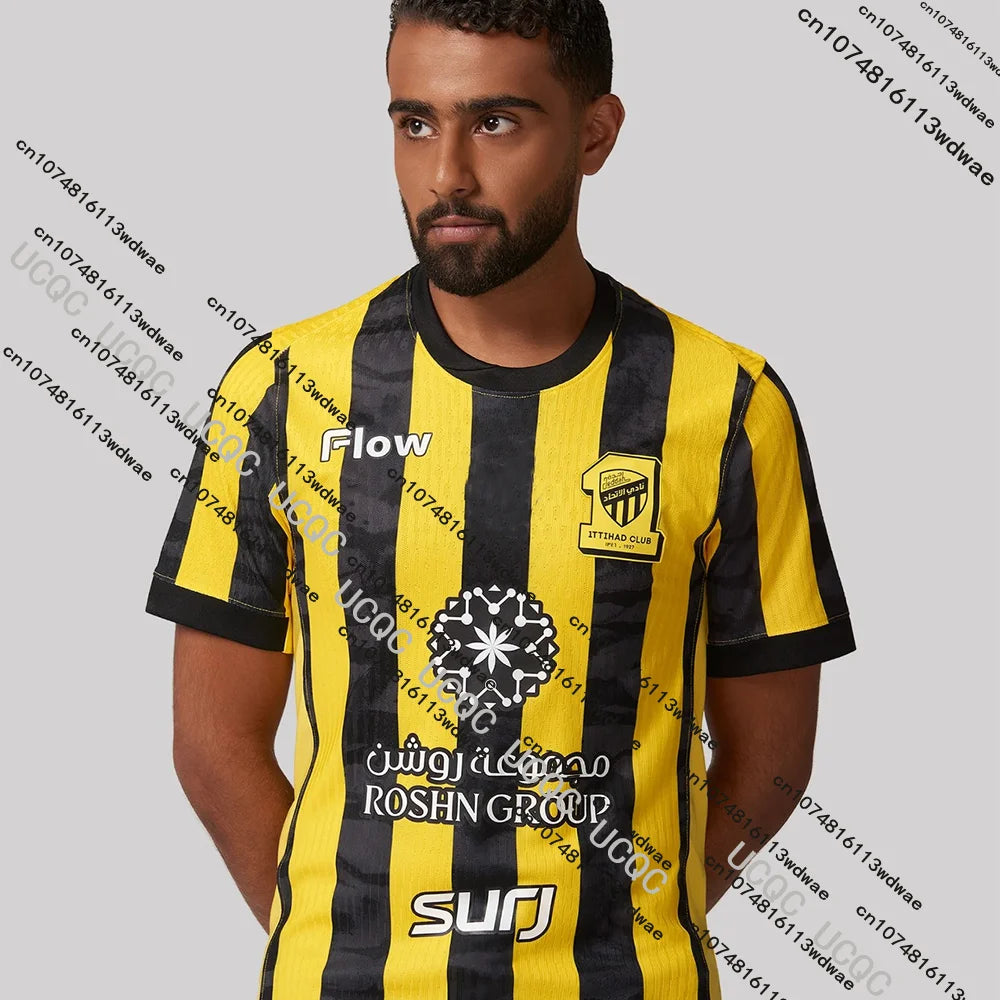 New Hot-selling 25/26 Saudi Arabia Football Al-Ittihad Jersey Men Tshirt Quick-Dry 3D Breathable Training Match Soccer Jerseys