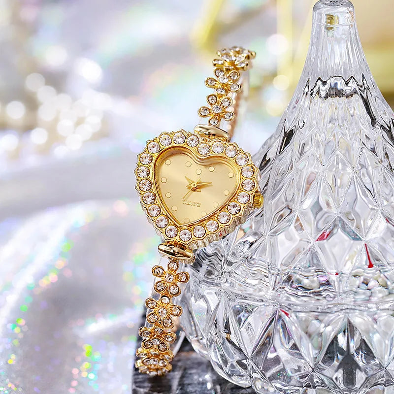 ساعات نسائية أنيقة، ساعات فاخرة مرصعة بأحجار الراين، ساعة كوارتز، سوار نسائي، ساعة يد، ساعة ريلوجيو