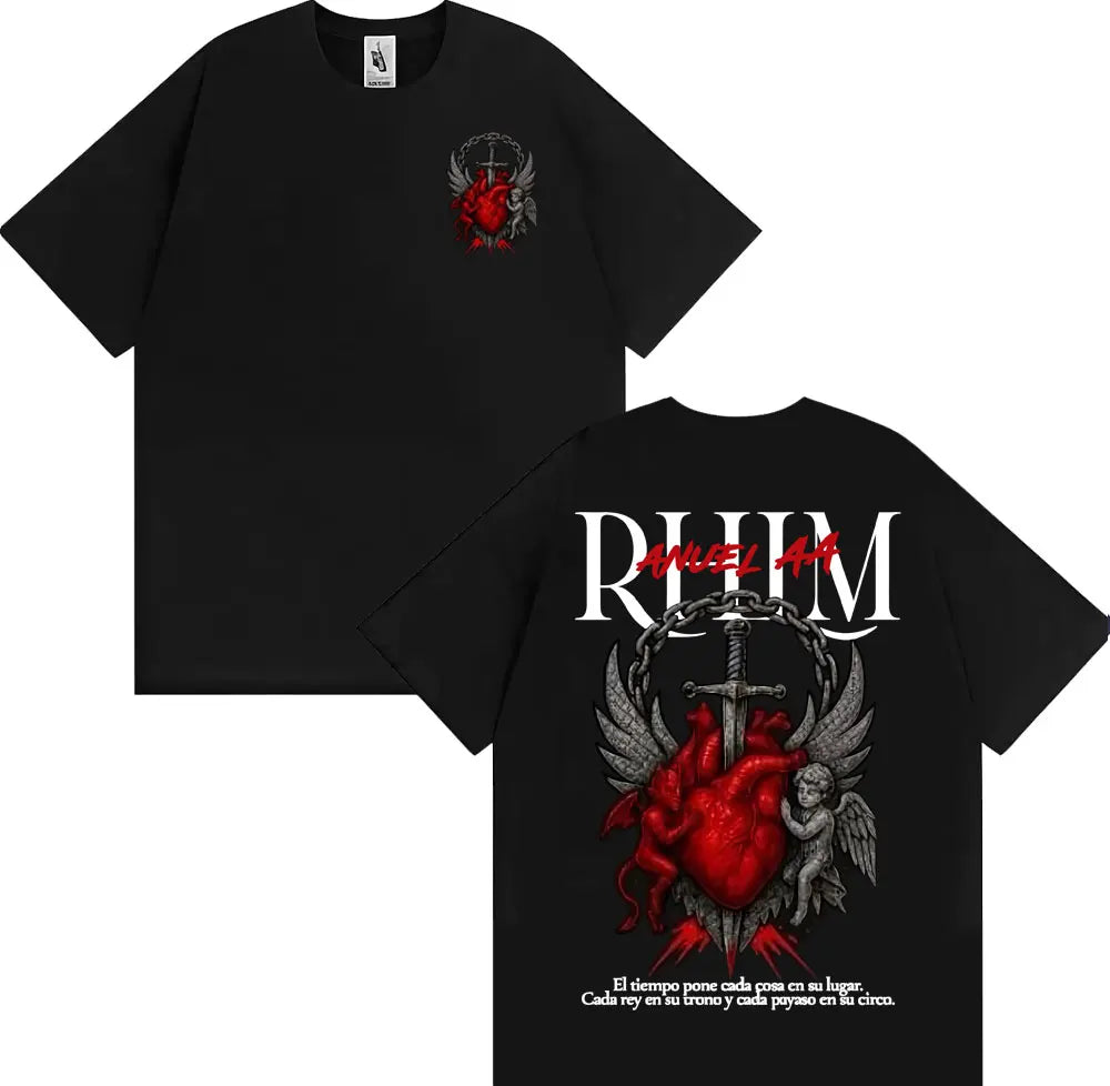 تيشيرتات جولة مغني الراب أنويل إيه إيه ريلم 2 لعام 2025، للرجال والنساء، بتصميم عصري مستوحى من موسيقى الهيب هوب، مصنوعة من القطن، بياقة دائرية وأكمام قصيرة.