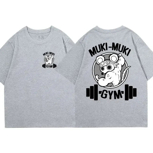 تيشيرتات أنمي قاتل الشياطين، مطبوعة عليها صورة أوزوي تينجن، للجنسين، بتصميمات نينجا مضحكة، وشخصية موكي موكي الرياضية، وشخصية فأر مفتول العضلات، وقميص رياضي واسع.