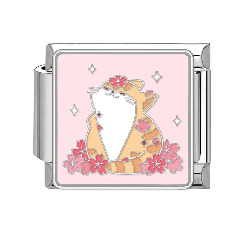 قطعة واحدة من دلايات القط المحظوظ الكرتوني تيدي شيبا إينو الإيطالية تناسب سوار 9 مم من الفولاذ المقاوم للصدأ صناعة المجوهرات بنفسك بالجملة