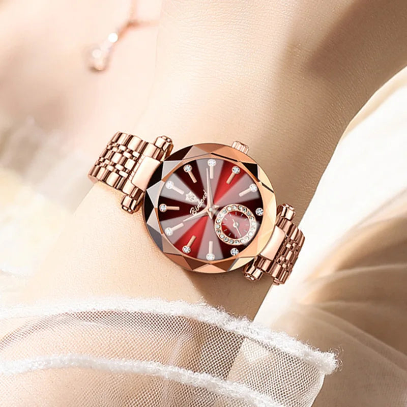 ساعة يد نسائية فاخرة وأنيقة من بينبوند، مقاومة للماء، مصنوعة من الفولاذ المقاوم للصدأ، مناسبة للإطلالات البسيطة والعصرية، تعمل بنظام الكوارتز.