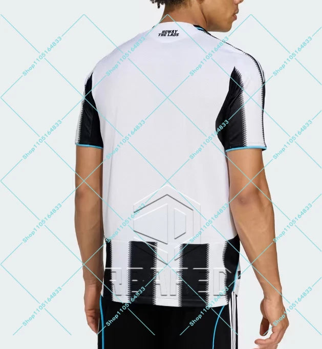 25-26 Black Football Jersey - Magpies Style Quick-Dry Training Top for Men