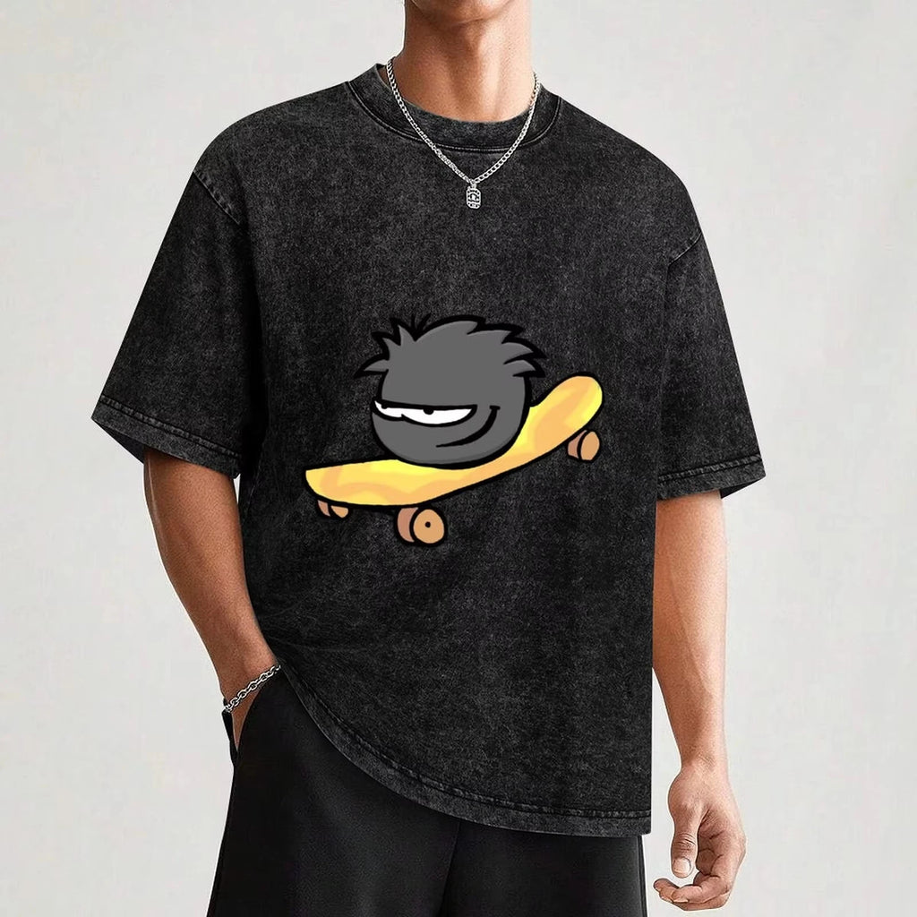 تي شيرت نادي البطريق الأسود من Puffle هدايا للصديق ملابس مخصصة تي شيرت فاخر تي شيرت رجالي