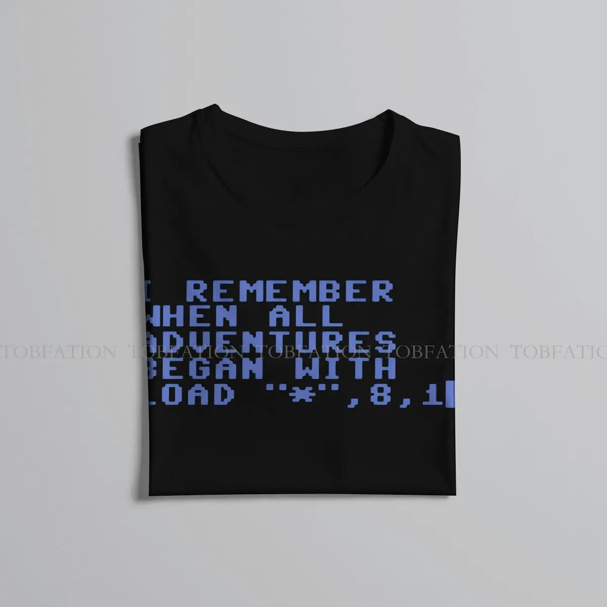 تي شيرت كومودور 64 سي 64 ريترو قطني للرجال، تي شيرت برقبة دائرية، ملابس رجالية