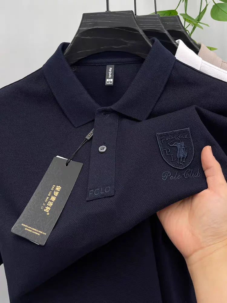 قميص بولو رجالي بأكمام قصيرة من العلامة التجارية الراقية مطرز بشعار فاخر مناسب للأعمال التجارية غير الرسمية صيفي قابل للتنفس وعصري من بول تي شيرت