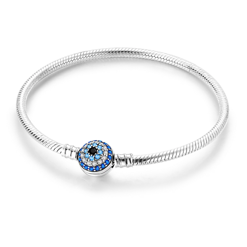 أساور من الفضة الإسترلينية عيار 925 بطول 17-20 سم على شكل فراشة على شكل ورقة البرسيم الأصلية تناسب خرز سحر DIY مجوهرات نسائية أنيقة