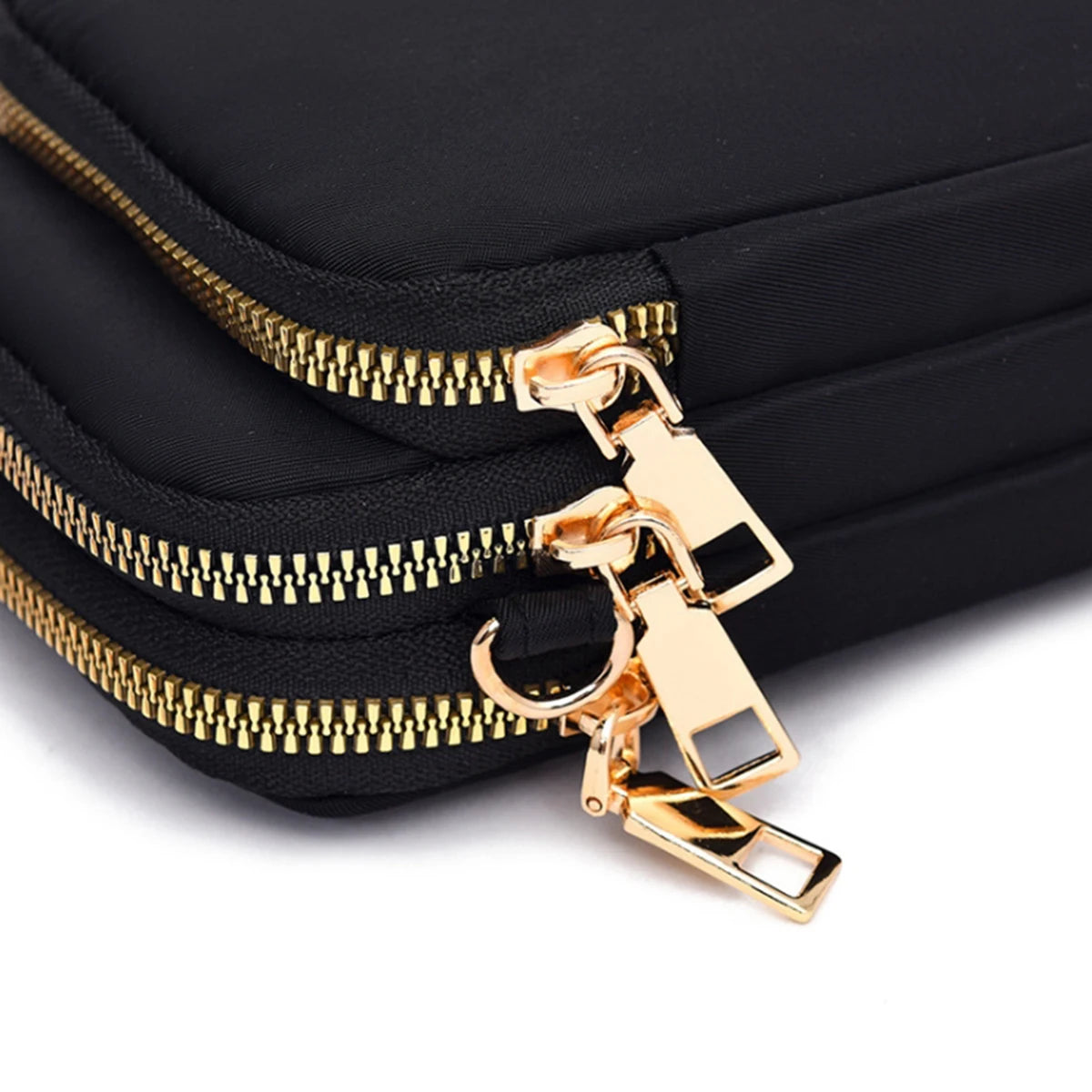 حقيبة هاتف محمولة خفيفة الوزن فاخرة، محفظة عمودية، خفيفة الوزن، سعة كبيرة، تخزين بثلاث طبقات، حقيبة كروس بودي بكتف واحد