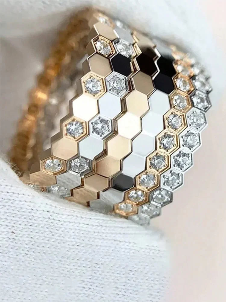 خواتم فضة إسترليني عيار 925 مرصعة بالزركون بتصميم هندسي عتيق للنساء، هدية مثالية للارتداء اليومي والحفلات، إكسسوارات مجوهرات فاخرة عالية الجودة