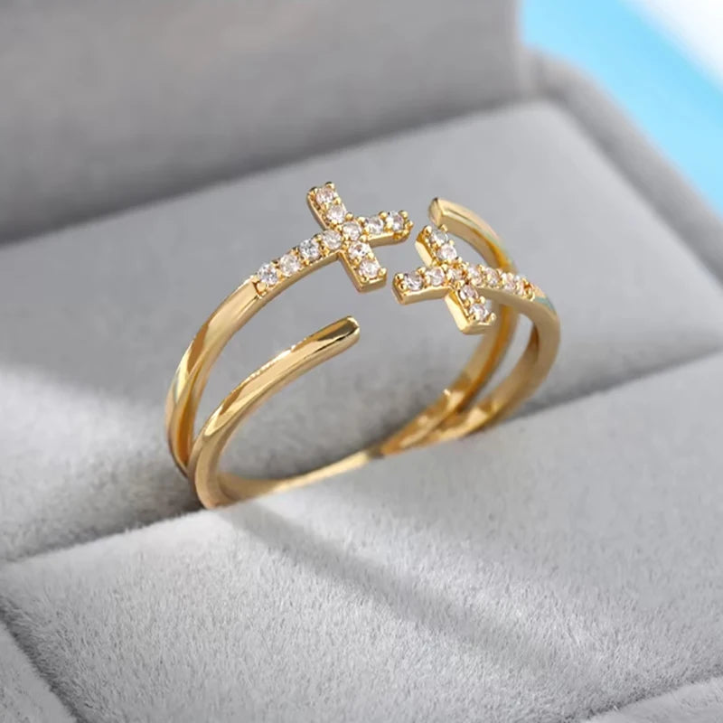 خواتم عملات معدنية عتيقة الطراز من اليونان القديمة للإلهة أريثوسا للنساء، مصنوعة من الفولاذ المقاوم للصدأ ومزينة باللؤلؤ المقلد والزركون على شكل هلال، مجوهرات عصرية