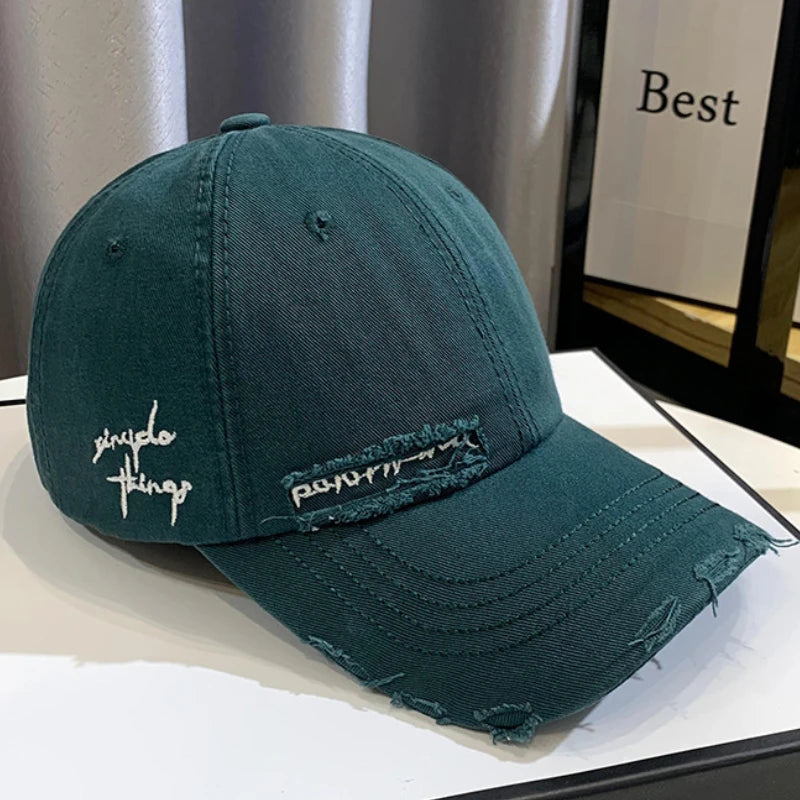 قبعة بيسبول واقية من الشمس مطرزة بفتحة على شكل مشاهير جديدة لعام 2025، قبعة نسائية صغيرة للوجه، مناسبة للربيع/ الخريف، النسخة الكورية، قبعة رجالية عصرية