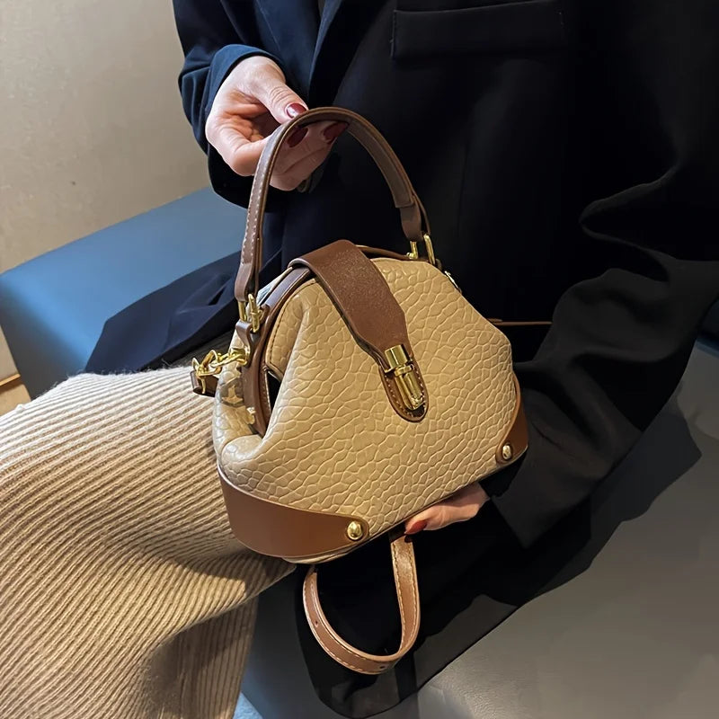 【Hot New Arrival】Lightweight Luxury Messenger Bag  High-end textured and stylish Western-style retro design with color patchwork