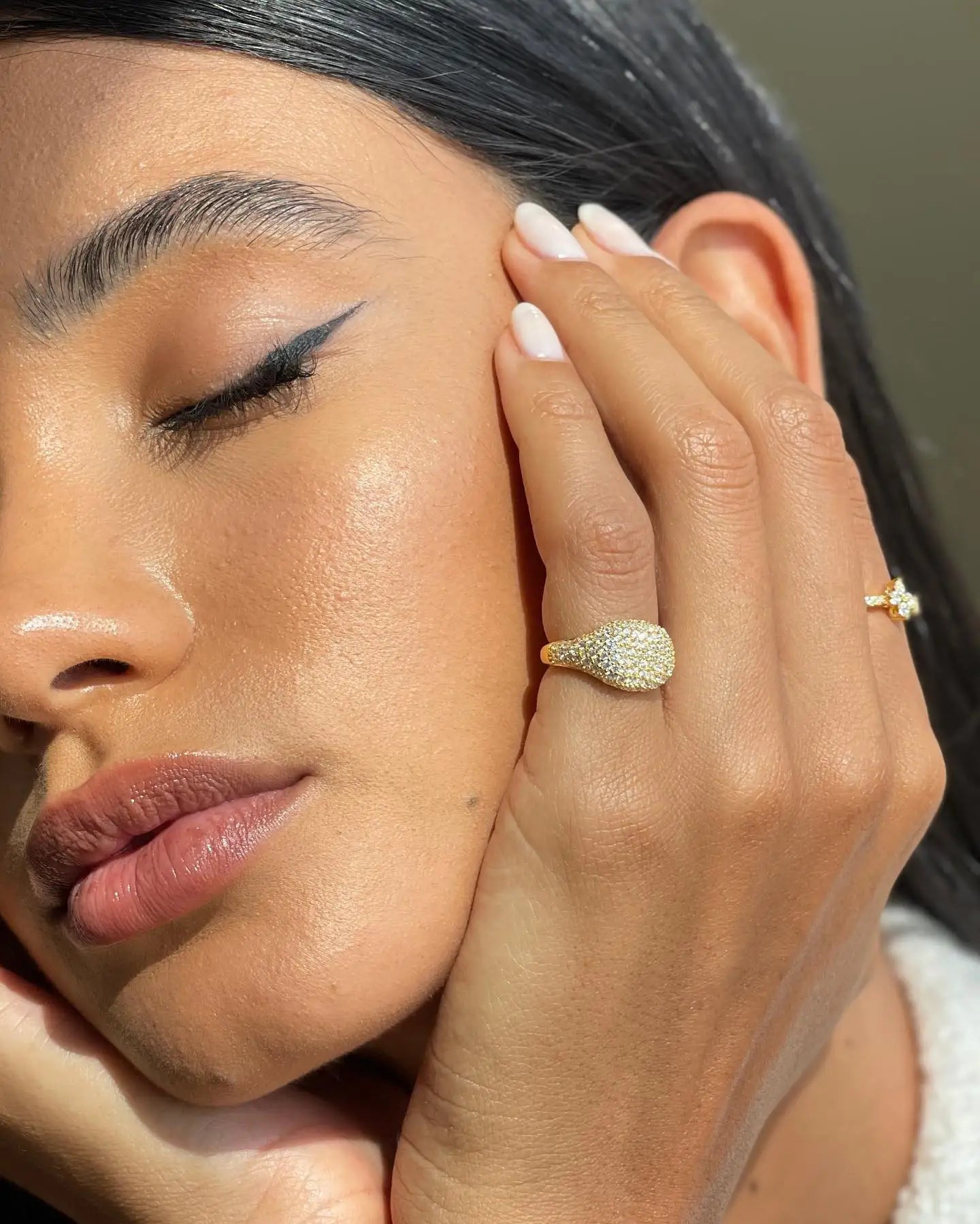 مجوهرات أنيقة، خواتم ذيل من الزركونيا 5A للنساء، مرصعة بأحجار بيضاء ساحرة ومطلية بالذهب والبلاتين، مثالية للحفلات